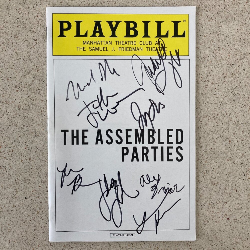 Signed Playbill The Assembled Parties Jessica Hecht Judith Light Jeremy Shamos